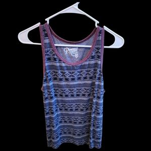 Retrofit Men's Patterned Tank Top in Blue and Purple